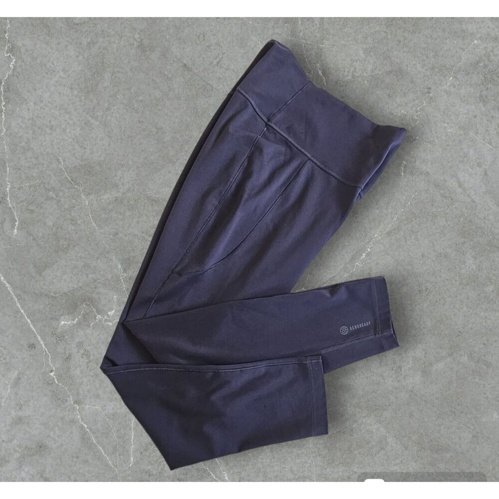 Adidas Aeroready Girls Yoga Studio High Rise Leggings  Gray Size M
